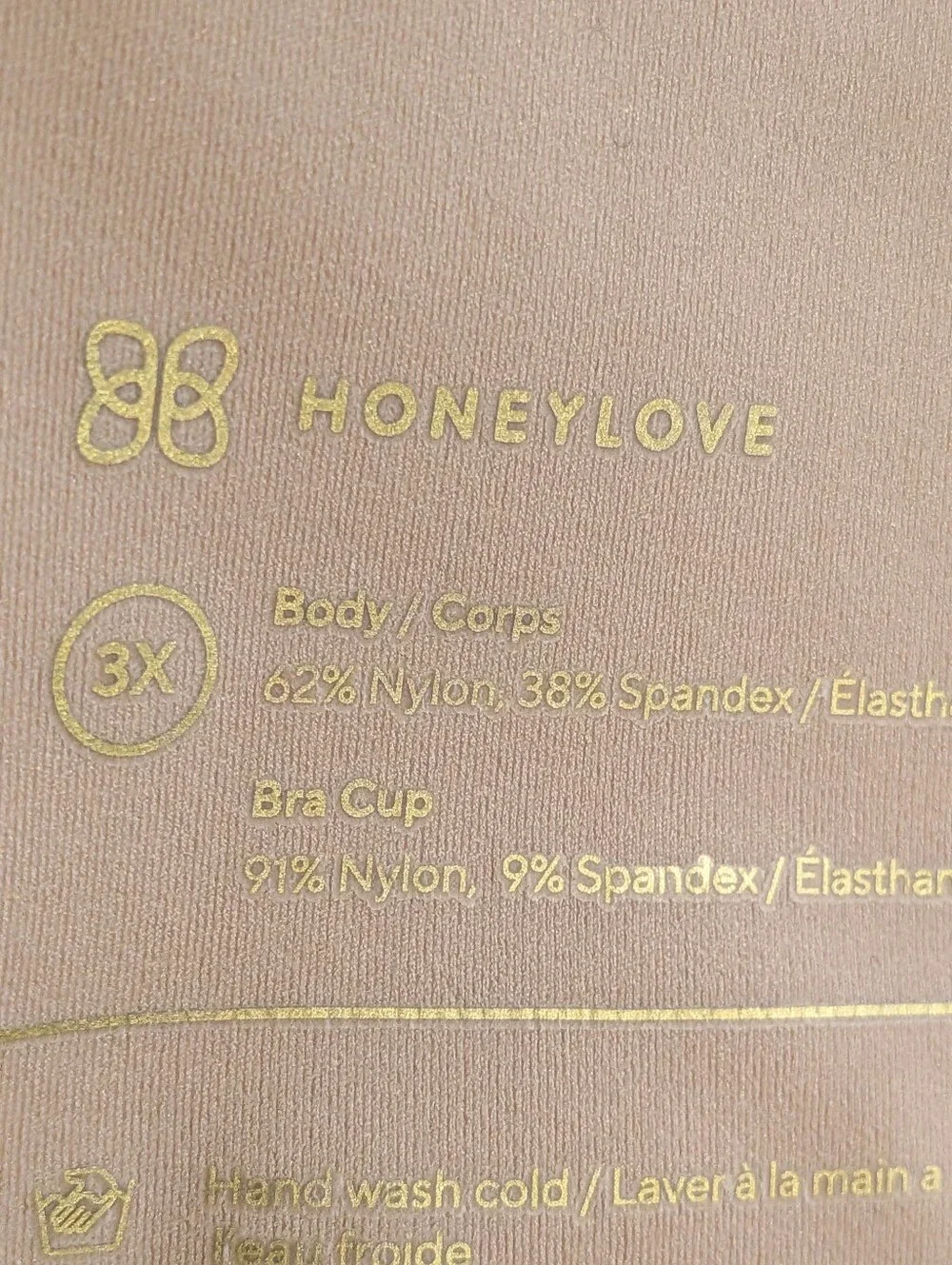 Honeylove Shapewear Bodysuit Top in Nude Size 3XLc - Picture 11 of 12